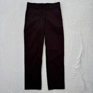 Dickies Pants Mens 29x30 Brown Flex Slim Taper Workwear Stretch Twill